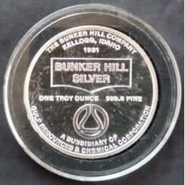 1981/82 5 Oz Medallic Art Company Bunker Hill Image BH2 Reverse