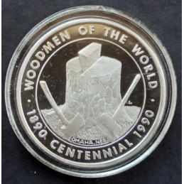 1990 1 Oz Woodmen of the World Alabama Reverse