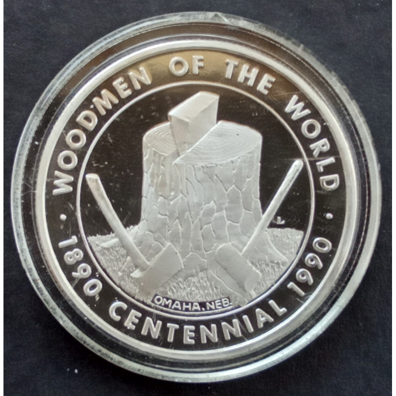 1990 1 Oz Woodmen of the World Alabama Reverse