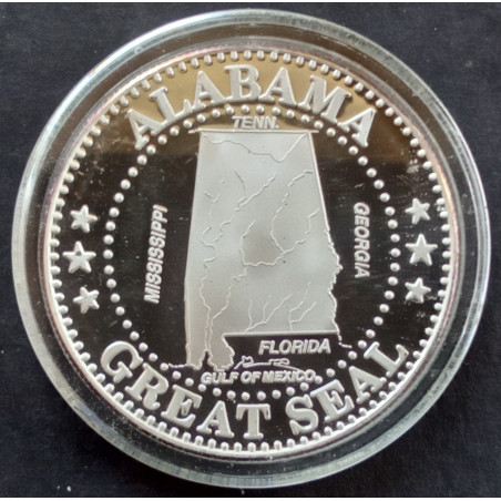 1990 1 Oz Woodmen of the World Alabama Obverse