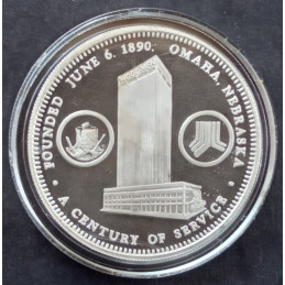 1990 1 Oz Woodmen of the World Omaha Reverse