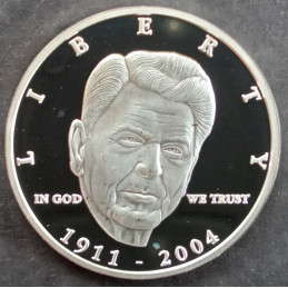 2004 1 Oz Ronald Reagan Tribute Obverse