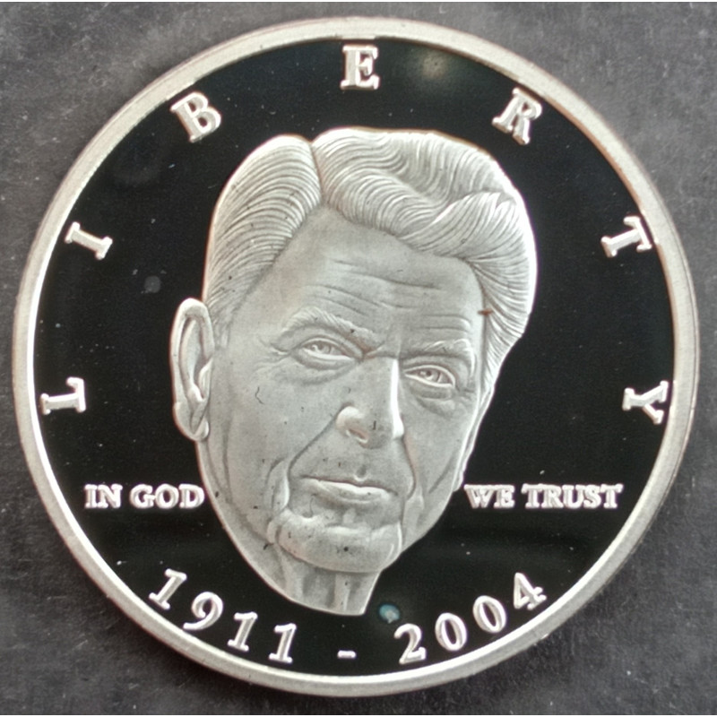 2004 1 Oz Ronald Reagan Tribute Silver Round