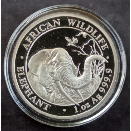 2018 1 Oz Somali Elephant High Relief Obverse