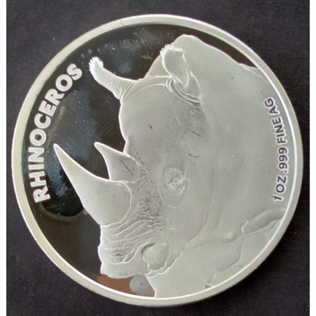 1 Oz APMEX San Diego Zoo Rhinoceros Obverse