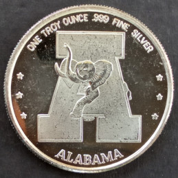 1993 1 Oz Alabama National Champions Obverse