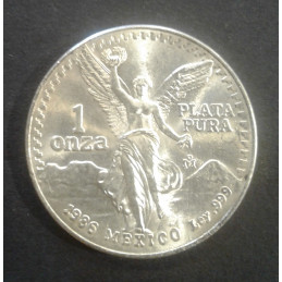 1986 1 Oz Mexican Libertad Type 1 Obverse