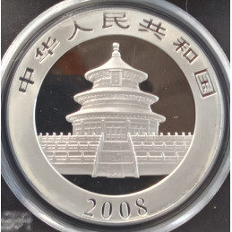 2008 1 Oz Chinese Panda MS70 Coin Obverse