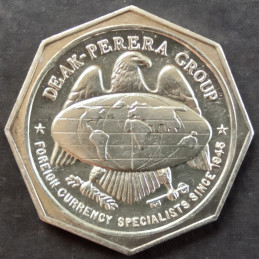 Deak-Perera 1 Oz Eagle/Globe Octagonal Obverse