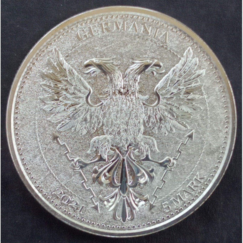 2021 1 Oz Germania Mint Chestnut Leaf Reverse