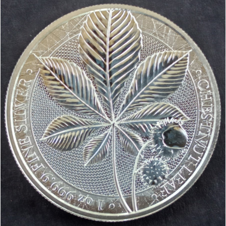2021 1 Oz Germania Mint Chestnut Leaf Obverse