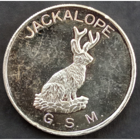 1 Oz Golden State Mint Jackalope Obverse