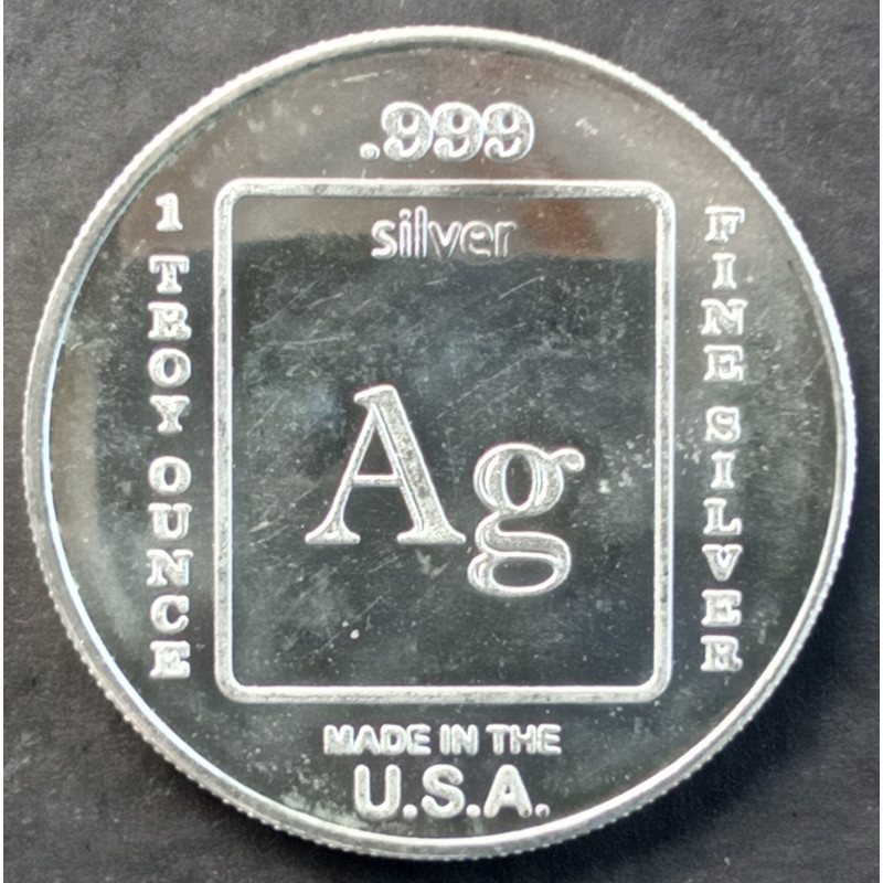 1 Oz Highland Mint Prospector Ag Reverse