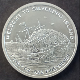 2015 1 Oz North American Mint Welcome to Silverbug Island Reverse