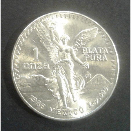 1986 1 Oz Mexican Libertad Type 2 Obverse