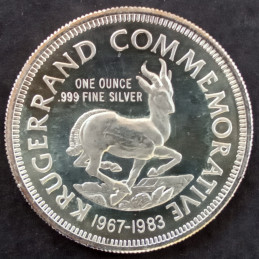 1983 1 Oz South African Krugerrand Type2 Reverse