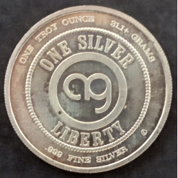 1974 1 Oz One Silver Liberty Reverse