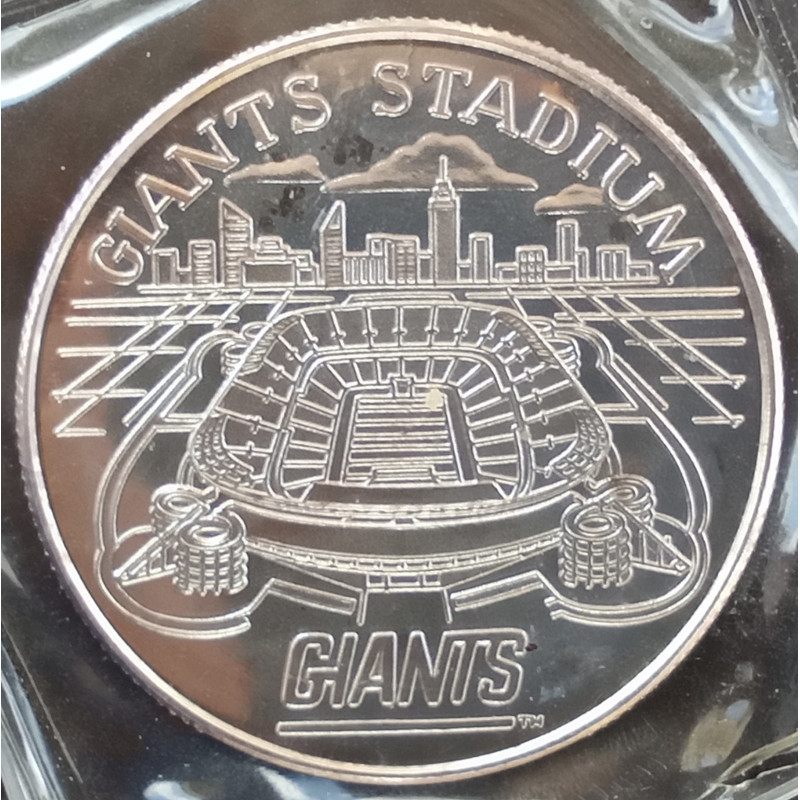 1990 1 Oz Enviromint Giants NFC Champions Obverse