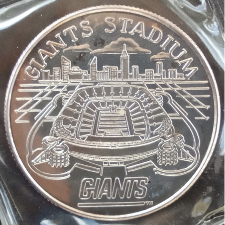 1990 1 Oz Enviromint Giants NFC Champions Obverse