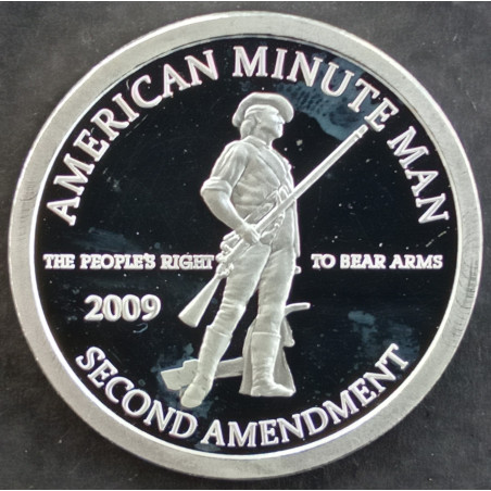 2009 1 Oz AOCS 2ndAmendmentSilver Minute Man Obverse