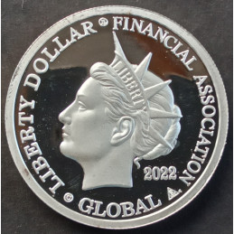 2022 1 Oz NorFed Liberty Dollar Obverse