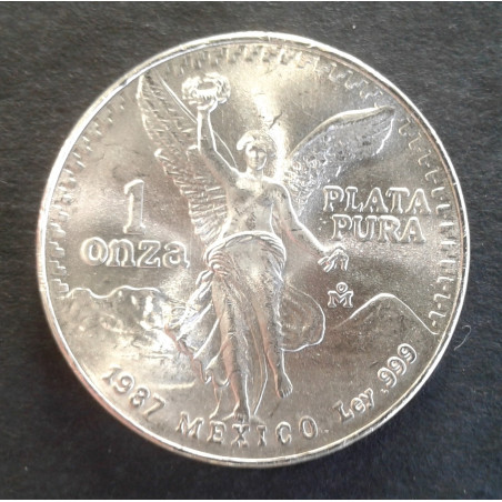 1987 1 Oz Mexican Libertad Type 2 DDO Obverse