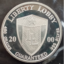 2000 1 Oz Liberty Lobby Thomas Jefferson Reverse