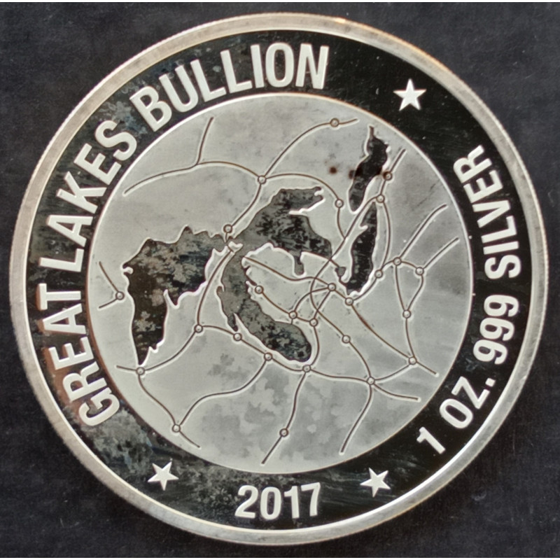 2017 1 Oz APMEX Great Lakes Bullion Obverse