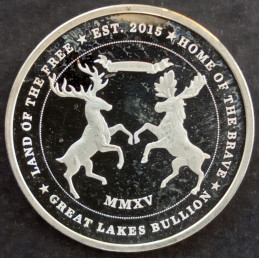 2017 1 Oz APMEX Great Lakes Bullion Reverse