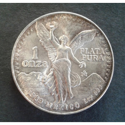 1989 1 Oz Mexican Libertad Type 2 Obverse