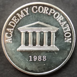 1988 1 Oz American Pacific Mint Academy Corporation Obverse
