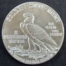 1/2 Oz Golden State Mint Indian Half Eagle Reverse