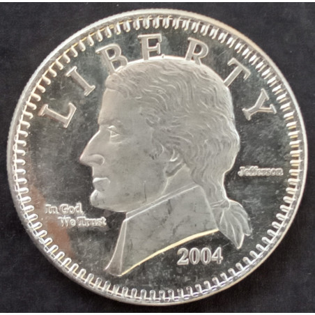 2004 1 Oz Jefferson Freedom Dollar Obverse