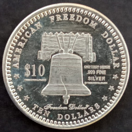 2004 1 Oz Jefferson Freedom Dollar Reverse