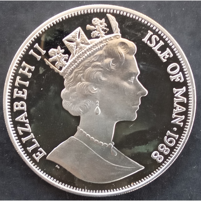 1988 1 Oz Isle of Man Manx Cat Obverse