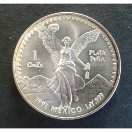 1991 1 Oz Mexican Libertad Type 2 Obverse
