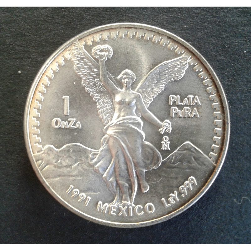 1991 1 Oz Mexican Libertad Type 2 Obverse