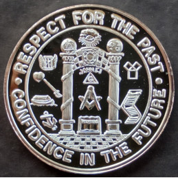 1 Oz  Bates Lodge Masonic Easley SC Reverse