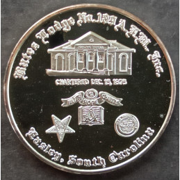 1 Oz  Bates Lodge Masonic Easley SC Obverse