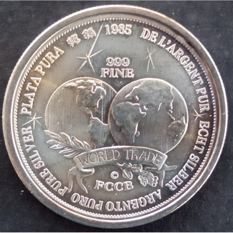 1985 1 Oz FCCB World Trade Obverse