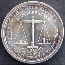 1985 1 Oz FCCB World Trade Reverse