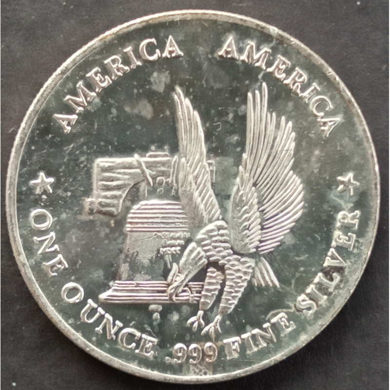 1 Oz California Crown Mint Eagle/Scrollwork Obverse
