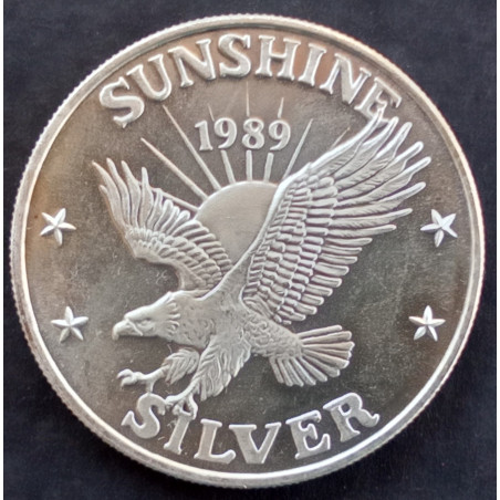 1989 1 Oz Sunshine Mint Silver Eagle Obverse