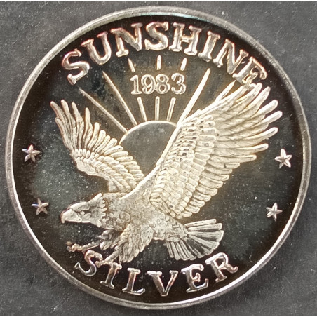1983 1/2 Oz Sunshine Mint Silver Eagle Obverse
