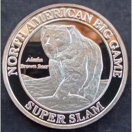 1 Oz NAHC Alaska Brown Bear Obverse