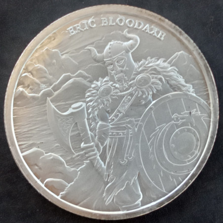 1 Oz SilverTowne Legendary Warriors Eric Bloodaxe Obverse