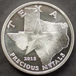 2013 1 Oz Texas Precious Metals Cowboy Obverse