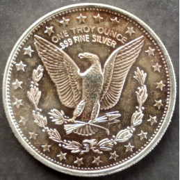1986 1 Oz Liberty Centennial Celebration Morgan Reverse