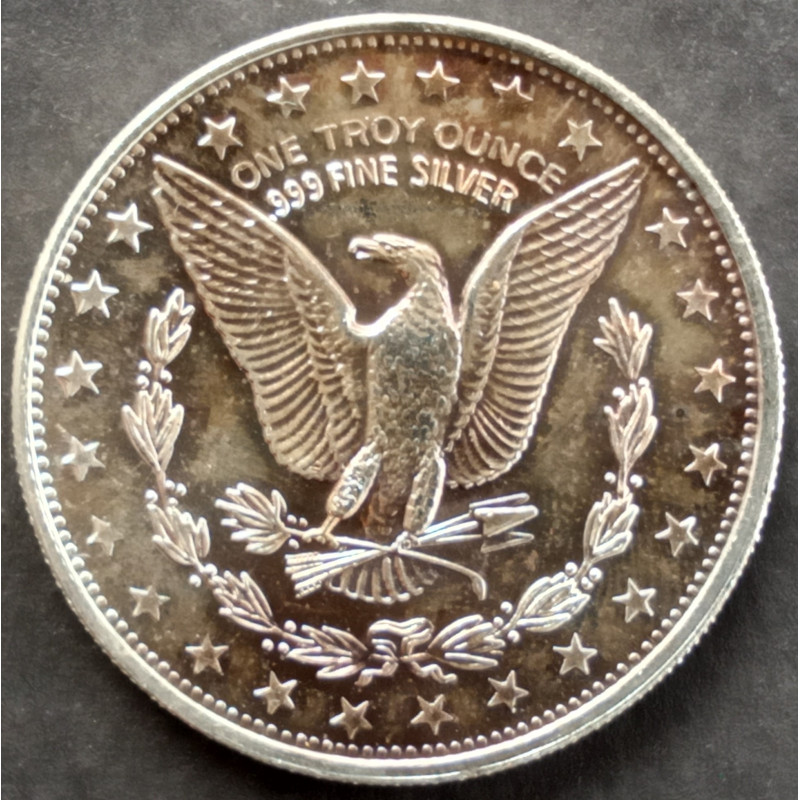 1986 1 Oz Liberty Centennial Celebration Morgan Reverse