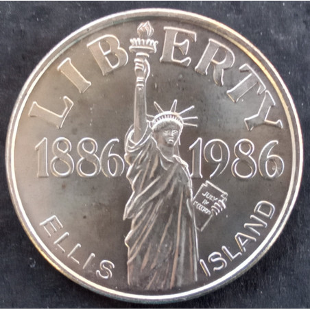 1986 1 Oz Ellis Island Centennial Obverse